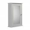 Croydex Malton Wooden Single Door White Bathroom Mirror Cabinet with FlexiFix - WC280122 -Bathroom Mirrors Shop WC280122 P