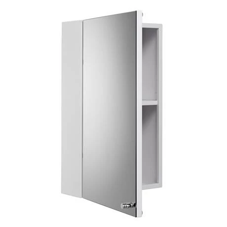 WC450622_D1_460.jpg Croydex Carra White Single Door Mirror Cabinet - WC450622 -Bathroom Mirrors Shop WC450622 D1 460