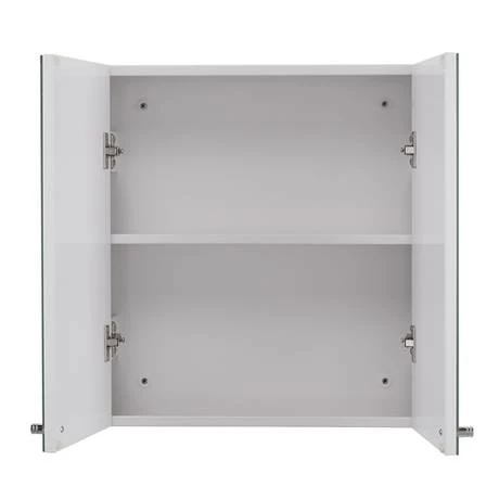 WC450822_D3_460.jpg Croydex Carra White Double Door Mirror Cabinet - WC450822 -Bathroom Mirrors Shop WC450822 D3 460