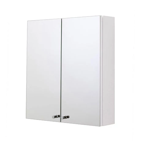 WC450822_P.jpg Croydex Carra White Double Door Mirror Cabinet - WC450822 -Bathroom Mirrors Shop WC450822 P