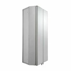 Croydex Avisio Double Door Stainless Steel Corner Mirror Cabinet - WC766105 -Bathroom Mirrors Shop WC766105 D4 460