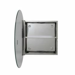 Croydex Severn Circular Door Mirror Cabinet - Stainless Steel - WC836005 4 Croydex Severn Circular Door Mirror Cabinet - Stainless Steel - WC836005 -Bathroom Mirrors Shop WC836005 ai2 460