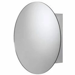 Croydex Severn Circular Door Mirror Cabinet - Stainless Steel - WC836005 6 Croydex Severn Circular Door Mirror Cabinet - Stainless Steel - WC836005 -Bathroom Mirrors Shop WC836005 ai3 460