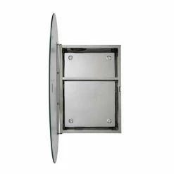 Croydex Tay Oval Mirrored Door Cabinet - WC870105 -Bathroom Mirrors Shop WC870105 D2 460