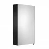Croydex Dawley Matt Black 400mm Single Door Mirror Cabinet - WC930021 -Bathroom Mirrors Shop WC930021 P
