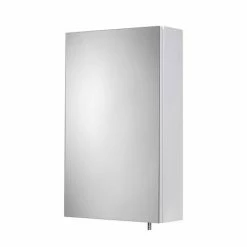 Croydex Dawley White Steel Single Door Mirror Cabinet with FlexiFix - WC930022 -Bathroom Mirrors Shop WC930022 D2 460
