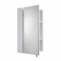 Croydex Dawley White Steel Single Door Mirror Cabinet with FlexiFix - WC930022 -Bathroom Mirrors Shop WC930022 D4 460