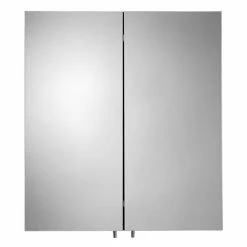 Croydex Dawley Matt Black 600mm Double Door Mirror Cabinet - WC930221 -Bathroom Mirrors Shop WC930221 D3 460