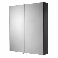 Croydex Dawley Matt Black 600mm Double Door Mirror Cabinet - WC930221 -Bathroom Mirrors Shop WC930221 D4 460