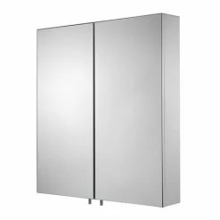 Croydex Finchley Stainless Steel Double Door Mirror Cabinet with FlexiFix - WC940205 -Bathroom Mirrors Shop WC940205 D4 460