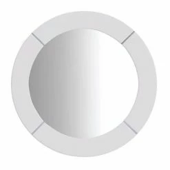 Imperial Annabel White Luxury Round Wooden Frame Mirror