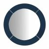 Imperial Annabel Moseley Blue Luxury Round Wooden Frame Mirror