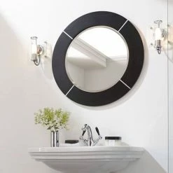 Imperial Annabel Grey Ecru Luxury Round Wooden Frame Mirror -Bathroom Mirrors Shop XP39030020 D1 460 1